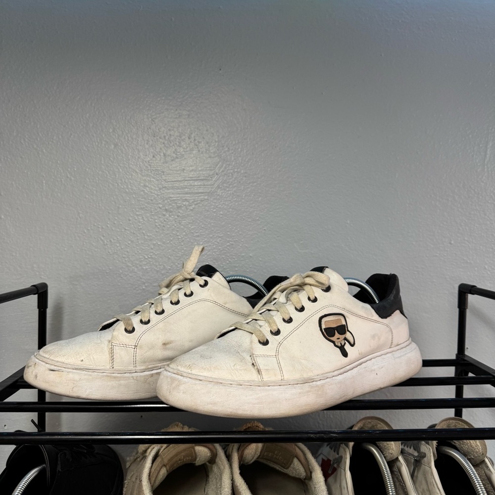 White Leather Karl Lagerfeld Sneakers